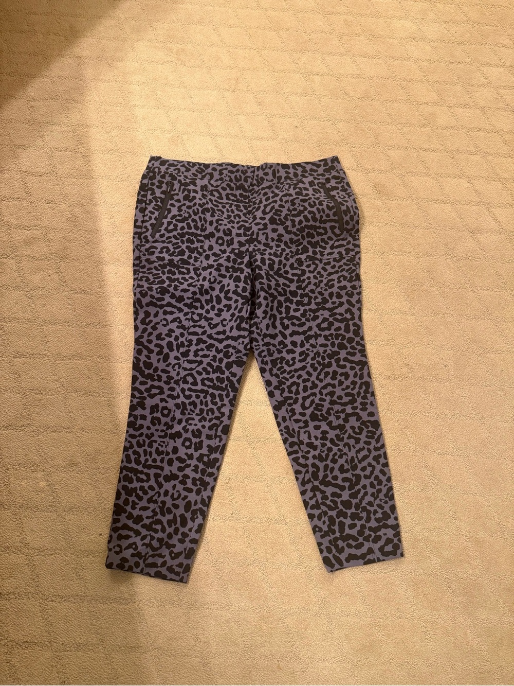 Lane Bryant Leopard Print Stretch Pants - Gray/Black